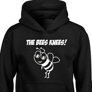 New The Bees Knees Black Hoodie Fleece Sweatshirt